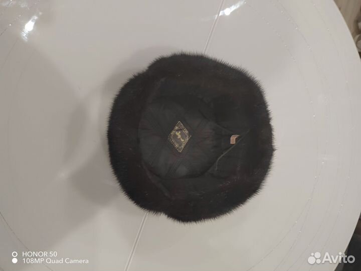 Норковая шапка мужская бу