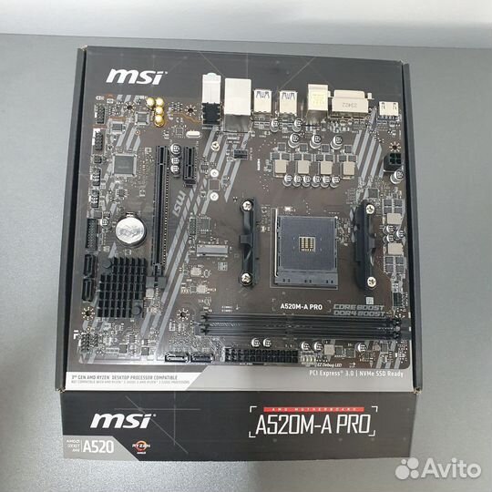 Материнская плата MSI A520M-A PRO (AM4, mATX)