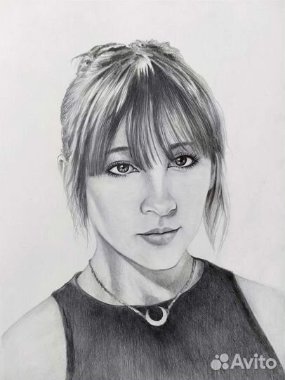 Портрет по фото: карандаши, сухая пастель, графика