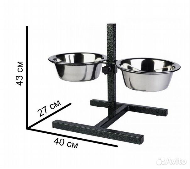 Стойка с мисками для собак