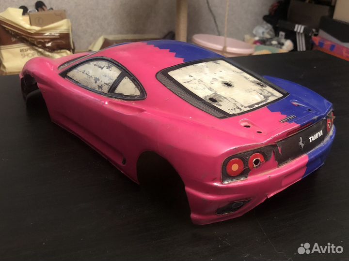Кузов rc rally drift ferrari 360 tamiya 1:10