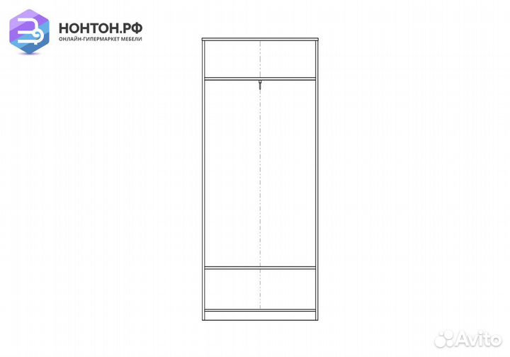 Шкаф двухдверный Сириус с 1 ящиком дуб венге