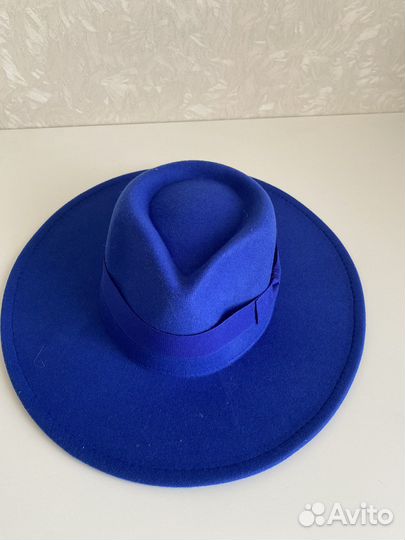 Шляпа женская синяя
