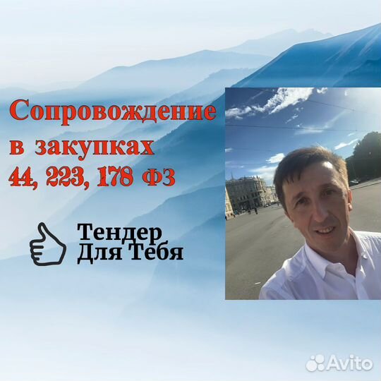 Тендерный специалист. 44, 223, 178 фз, Коммерция