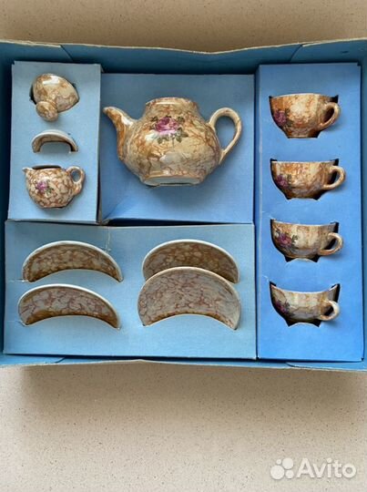 Набор посуды для кукольного чаепития винтаж