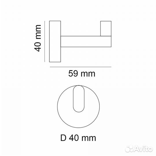 Крючок для ванной Webert Rimini RI500401010, золо