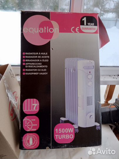Электро обогреватель Equalion 1500w turbo
