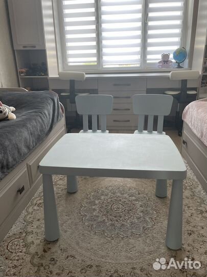 Детский стол и стул IKEA