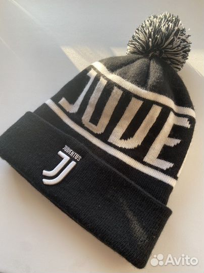 Шапка унисекс juventus черно белая