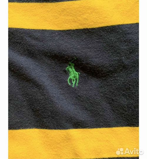 Худи Polo Ralf Lauren темно-синего цвета в ярко жё