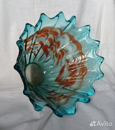 Ваза цветное стекло СССР