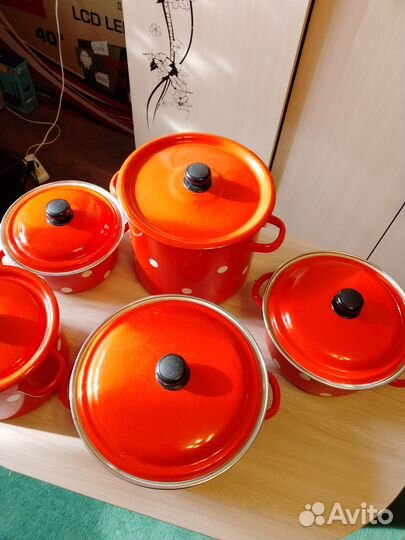Набор из 5 кастрюль, сделано в СССР