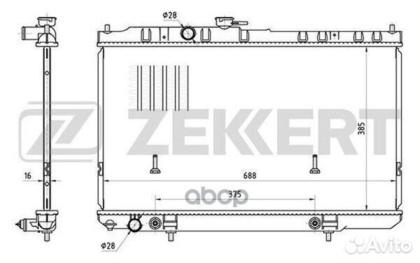 Радиатор zekkert MK1005 Nissan Almera (B10) 06