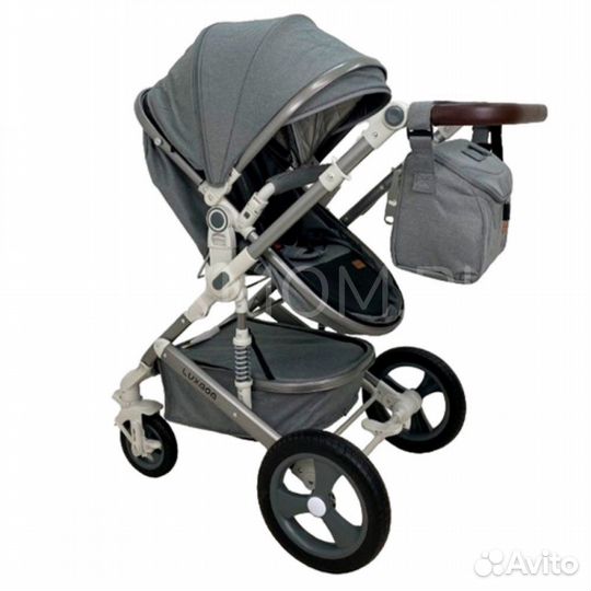 Коляска-трансформер LuxMom 518 2в1 (новая, серая)