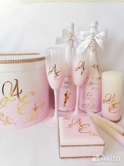 Свадебные аксессуары, свадебные бокалы