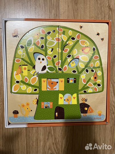 Трехслойный пазл Djeco дом-дерево