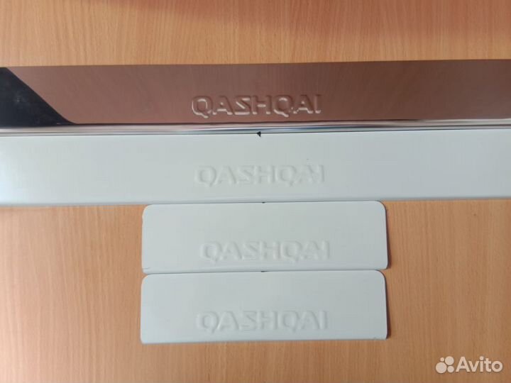 Накладки на пороги Nissan Qashqai 1 (нержавейка)