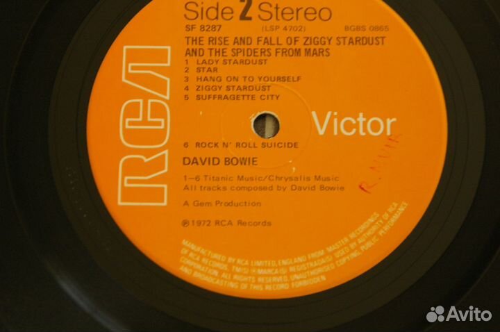 David Bowie Ziggy Stardust UK 1972 1 press titanic
