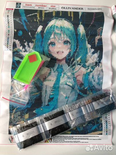 Алмазная мозаика аниме вокалоид мику