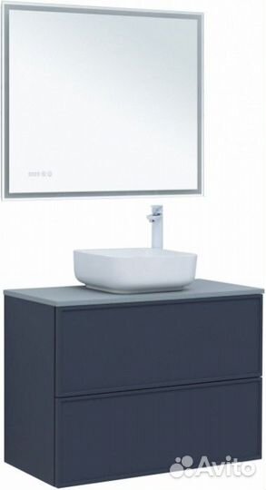 Мебель для ванной со столешницей Aquanet Арт 90 маренго