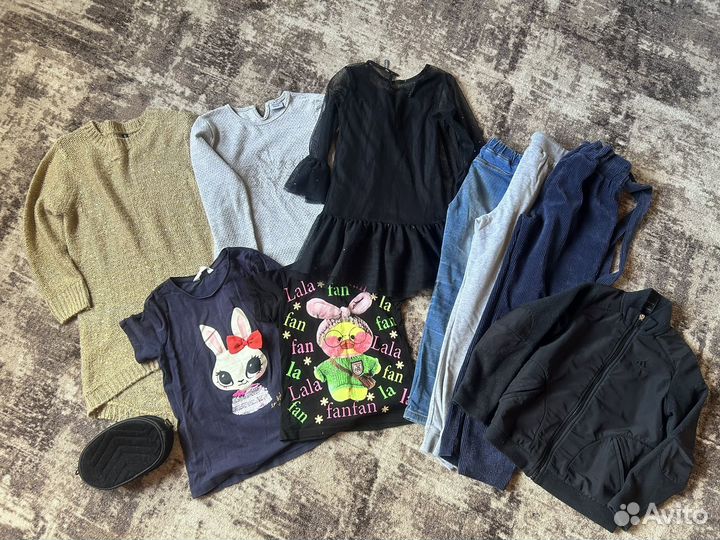 Вещи пакетом для девочки 116 122 128