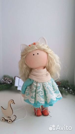 Кукла интерьерная тильда Лисичка