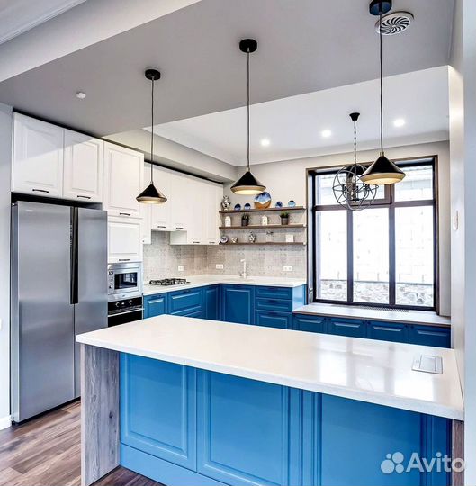 Угловой кухонный гарнитур современный