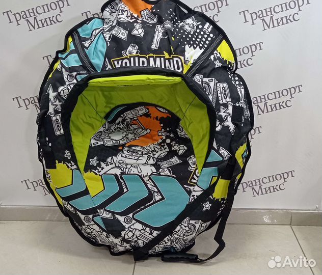 Тюбинг ватрушка Ника машинка 95 см со спинкой