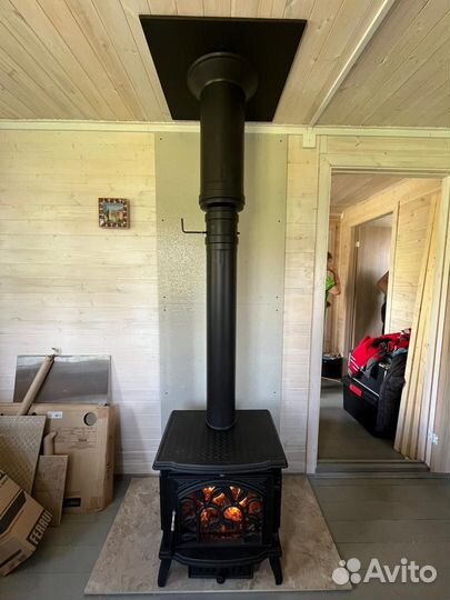 Печь-камин Fireway Demetra патина/медь