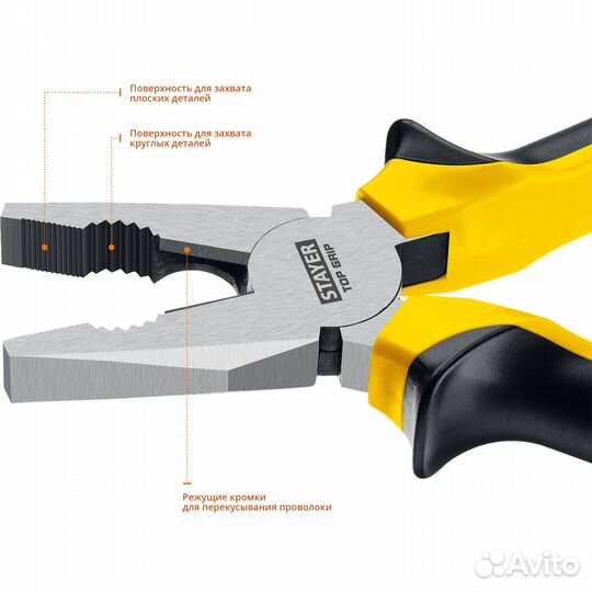 Комбинированные плоскогубцы (2205-1-20), stayer T