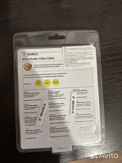 Аудио Видео Кабель Belkin scart, 2м
