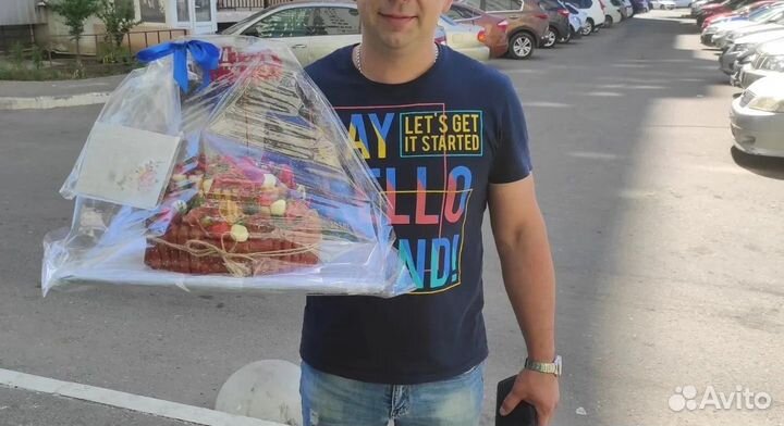 Мужские букеты съедобные/Мясной торт в Краснодаре