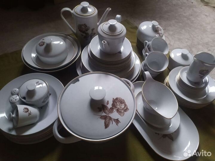 Сервиз немецкий гдр кахла,64 предмета