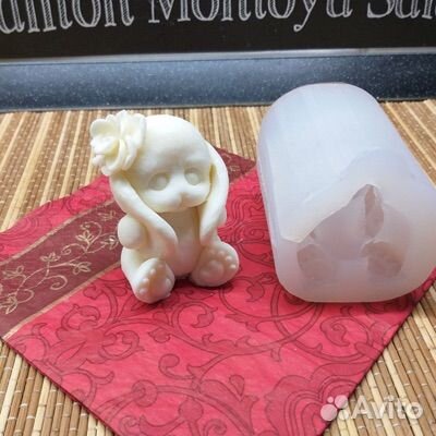 Силиконовый молд 3d зайка