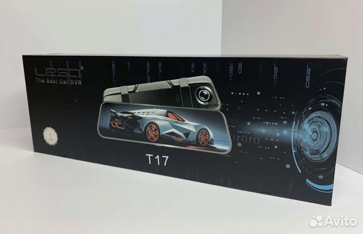 Видеорегистратор зеркало 2 камеры Lesa T17 FullHd