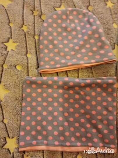 Комплект на весну шапка+снуд