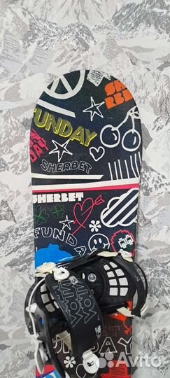 Сноуборд Sherbet 138cm+крепления Volki