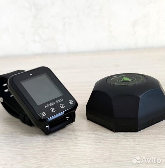 Кнопка вызова официанта модель Бургер и часы Элит