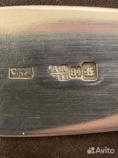 Вилка ложка серебро 84 пробы