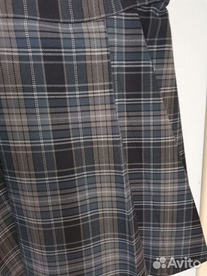 Юбка школьная в клетку 122-128
