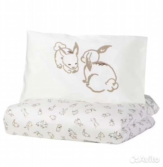 Икеа детское белье Звери Динозавры Наматрасник