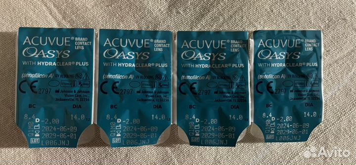 Линзы acuvue oasys 2.00