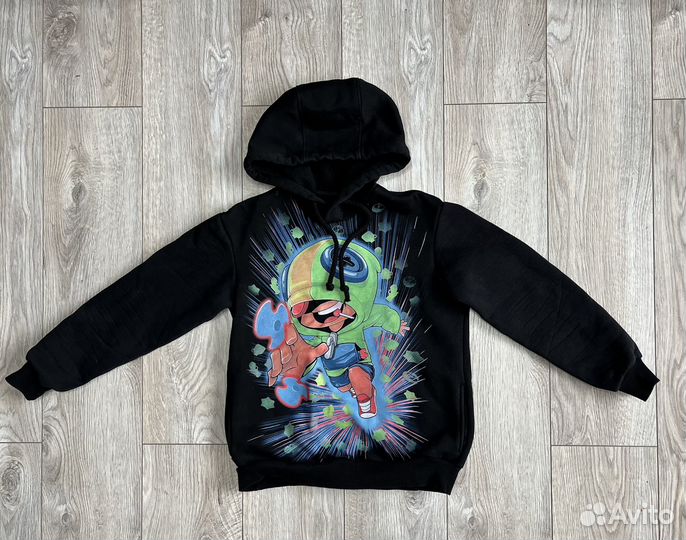 Худи Brawl Stars с начесом для мальчика 140-152