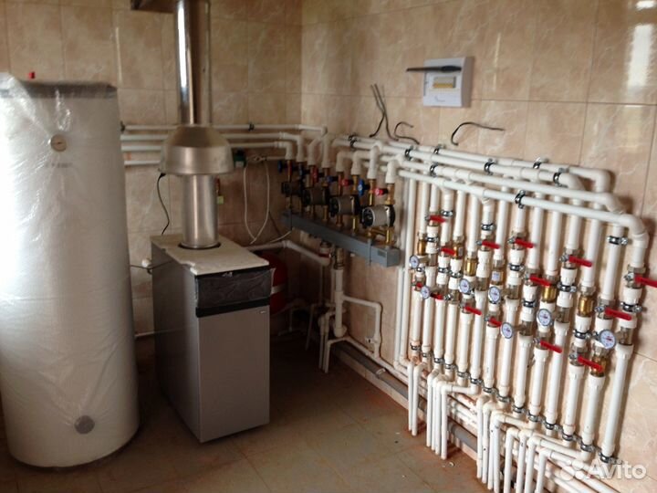 Газ вода теплосети отопление Проект монтаж подбор