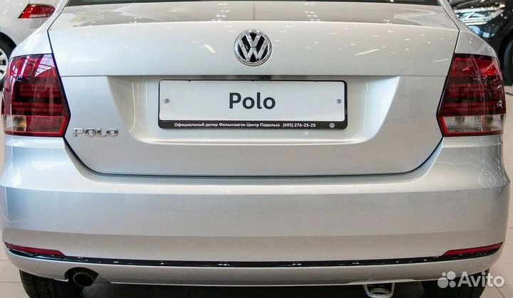 Задний бампер белый VW Polo 5 рест 2020