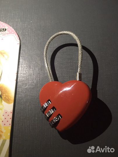 Навесной кодовый замок в виде сердца