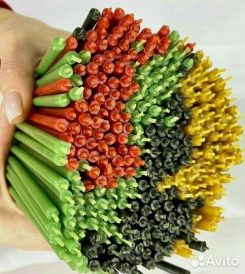 Продам восковые свечи, цветные