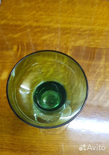 Подсвечник Лебедь СССР цветное стекло