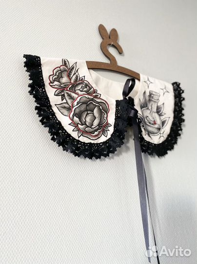 Воротник с ручной росписью