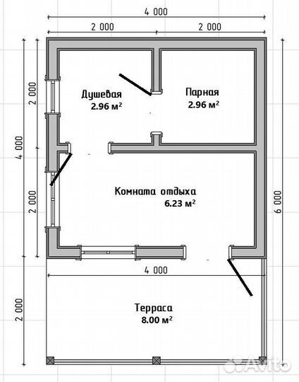 Дом-баня из бруса